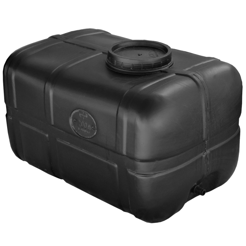 Бак 200 л нехарчовий прямокутний чорний Пласт Бак